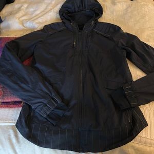 Black Lululemon rain jacket